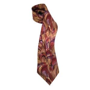 J Garcia Lunch Collection Tie Silk Purple Brown ArtToWear Grateful Dead